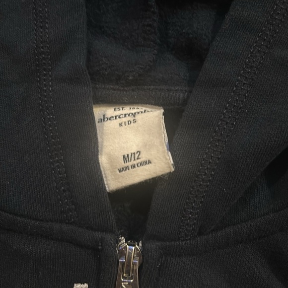 Navy Abercrombie Hoodie Size M/12 - Picture 3 of 3
